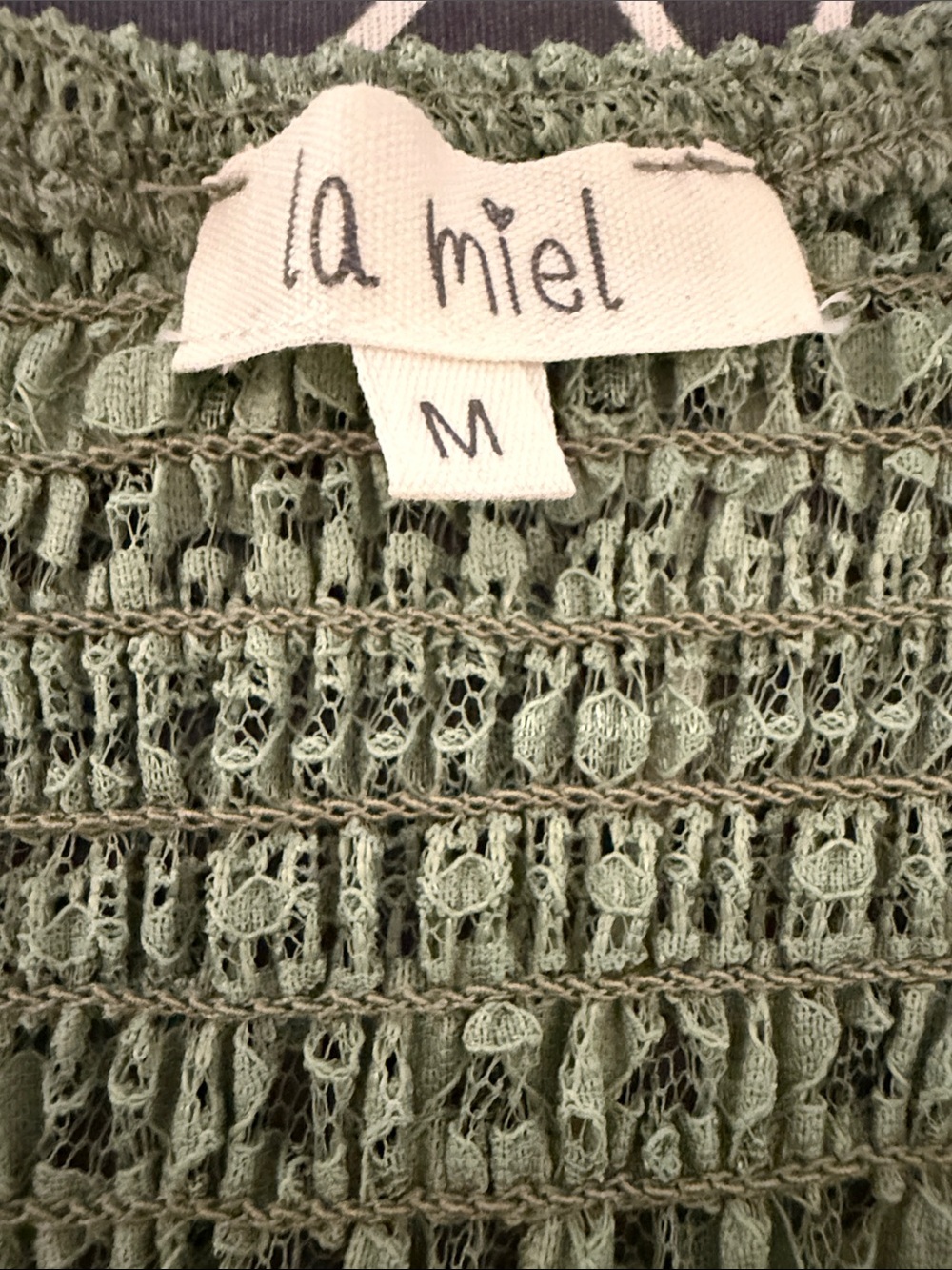 LA MIEL Sage Crochet Bodice Maxi Dress - Picture 3 of 4